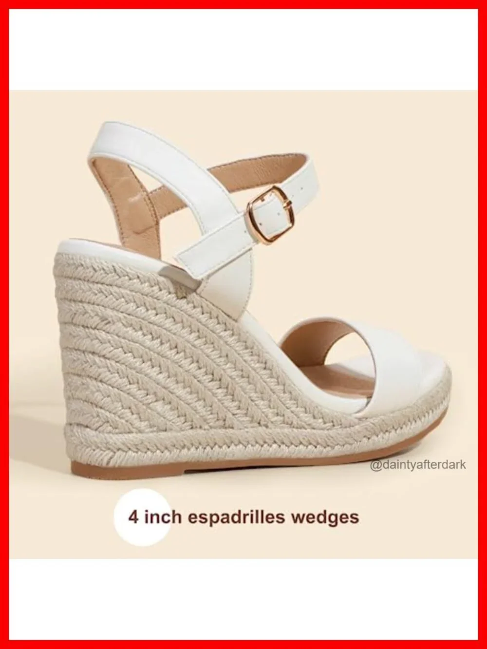 IDIFU Women's Espadrille Wedge Sandals Slingback Platform Heels
